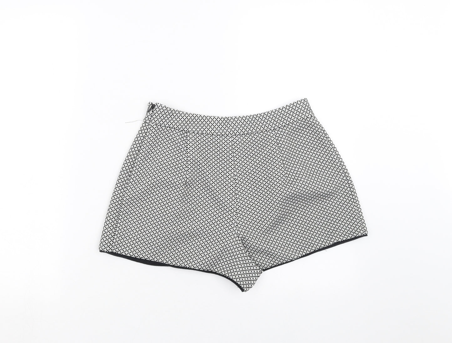 Miss Selfridge Womens Black Geometric  Hot Pants Shorts Size 8