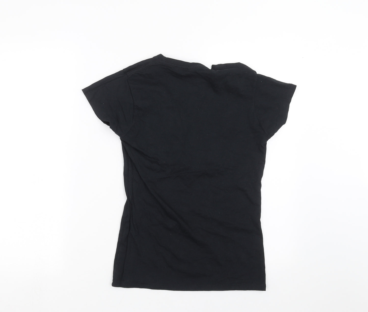 Gildan Womens Black   Basic T-Shirt Size S  - the rebel beats