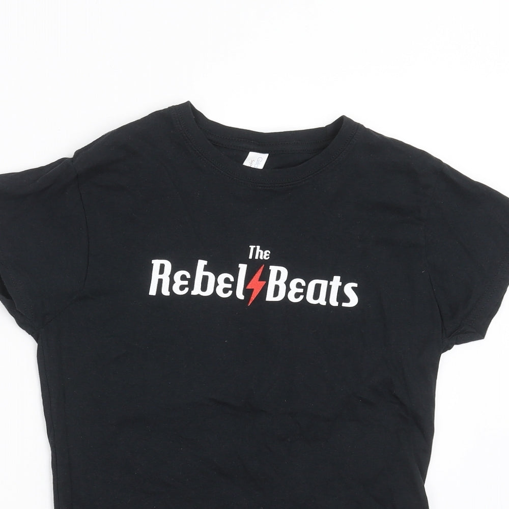 Gildan Womens Black   Basic T-Shirt Size S  - the rebel beats