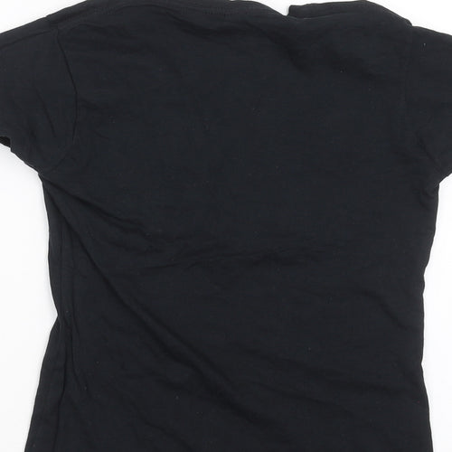 Gildan Womens Black   Basic T-Shirt Size S  - the rebel beats