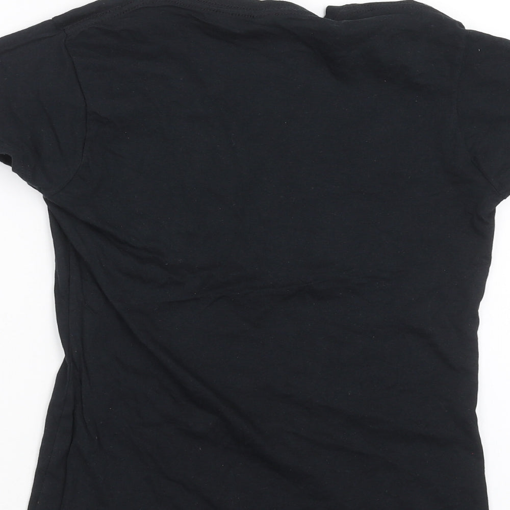Gildan Womens Black   Basic T-Shirt Size S  - the rebel beats