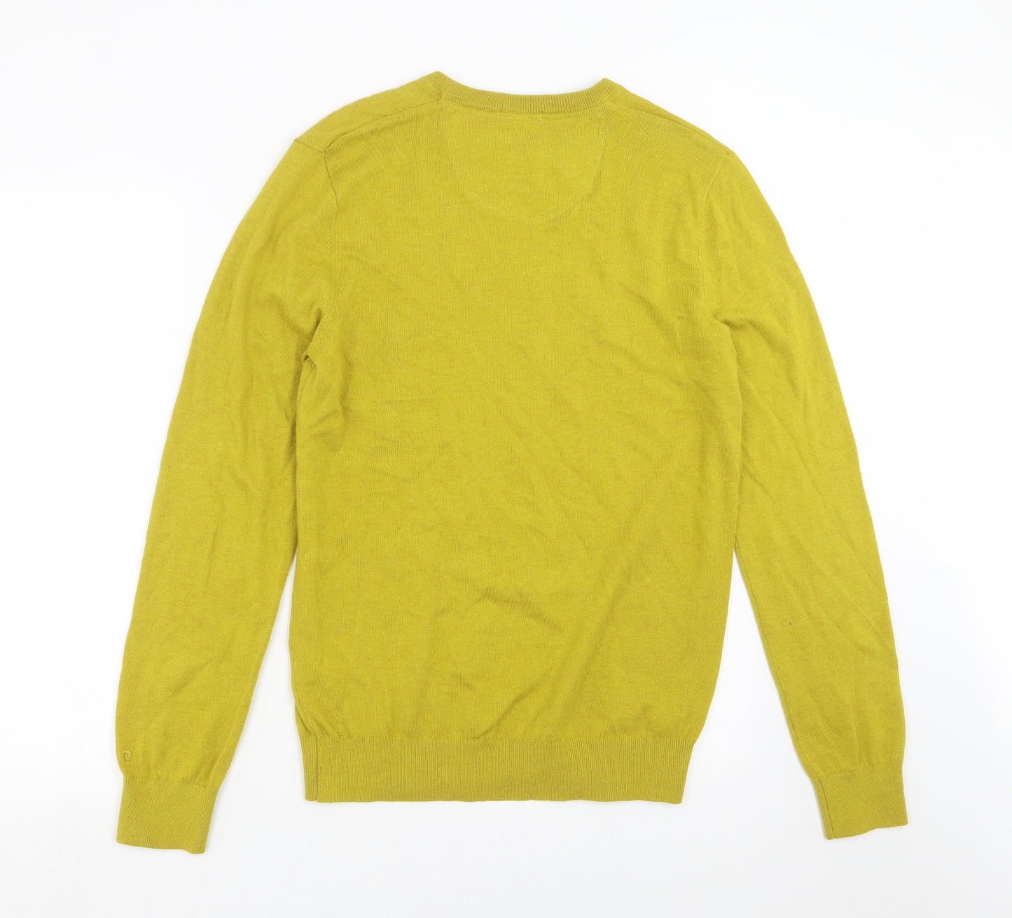Pierre Cardin Mens Green  Knit Pullover Jumper Size S  - mustard colour