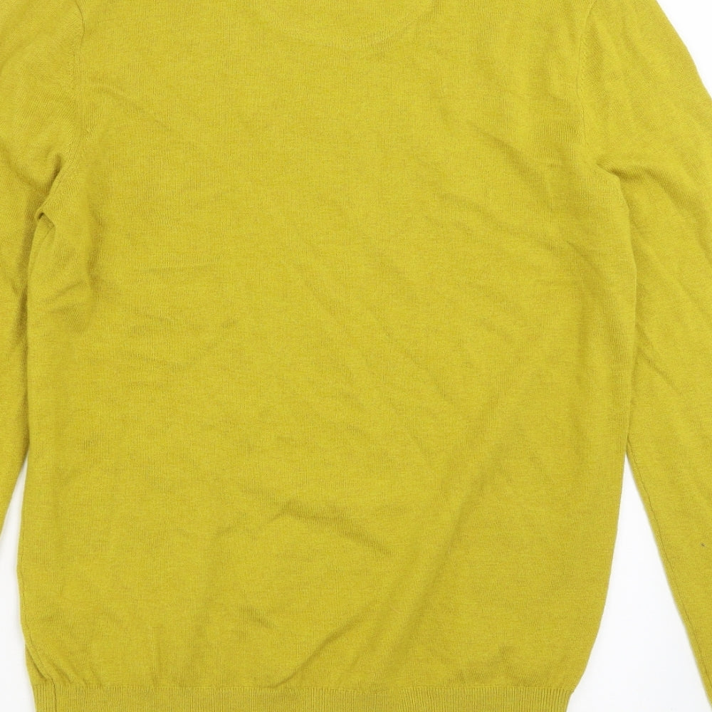 Pierre Cardin Mens Green  Knit Pullover Jumper Size S  - mustard colour