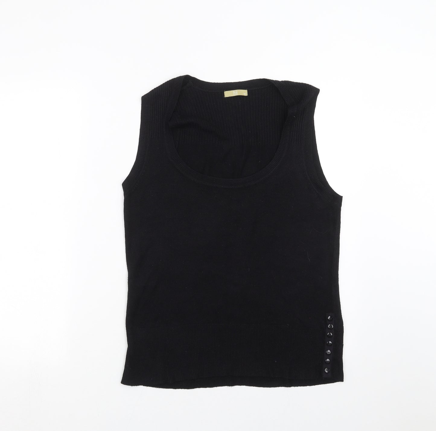 TU Womens Black  Knit Pullover Jumper Size 14