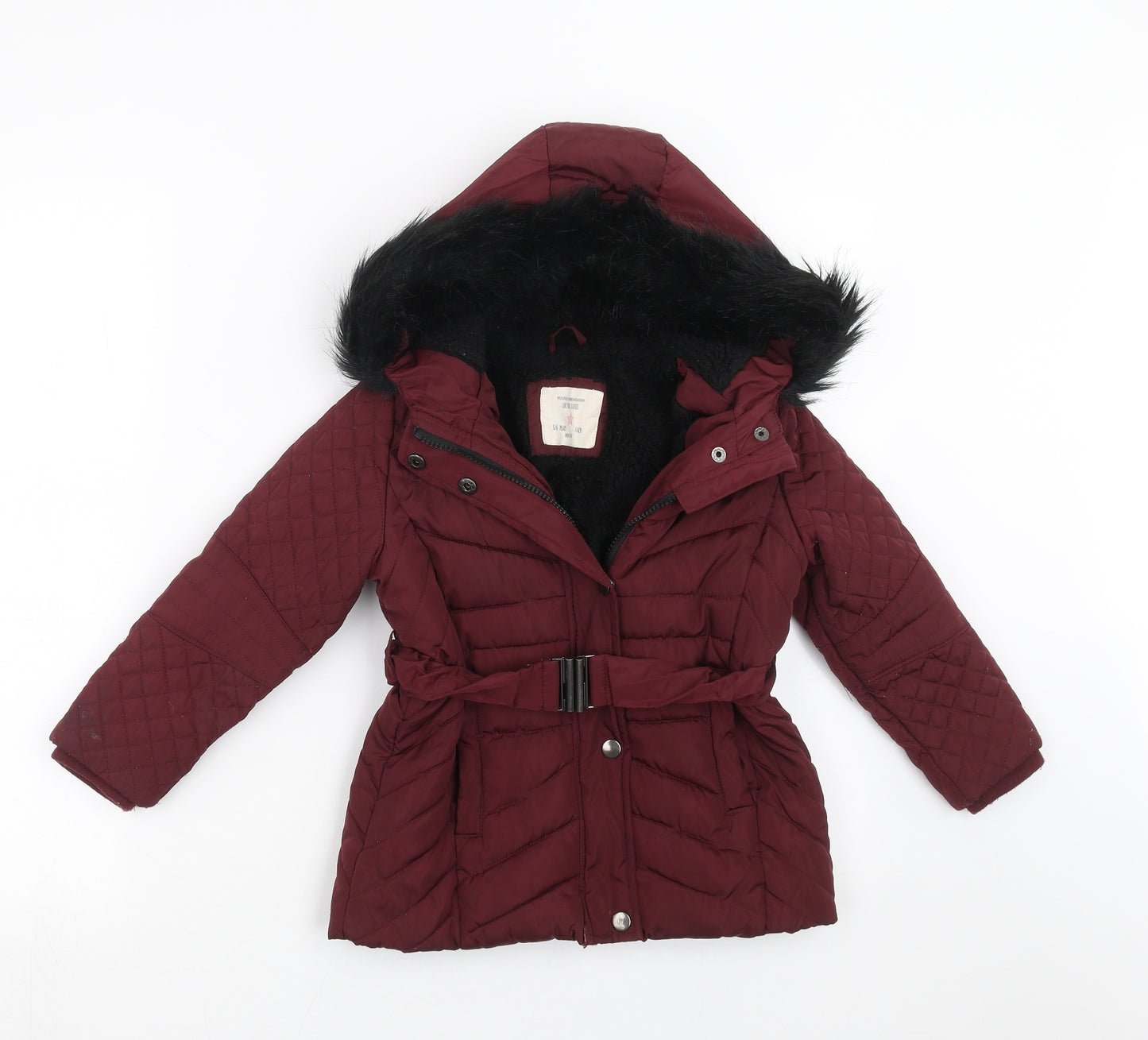 Young Dimension Girls Purple   Quilted Jacket Size 5-6 Years