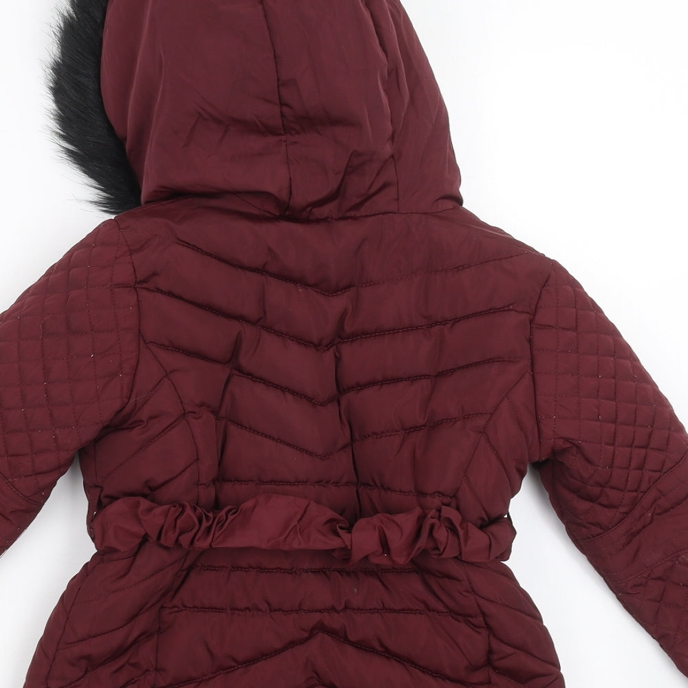 Young Dimension Girls Purple   Quilted Jacket Size 5-6 Years