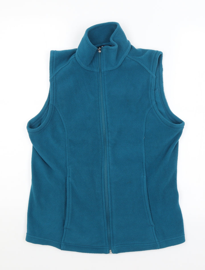 Lands End Womens Blue Vest Jumper Size S