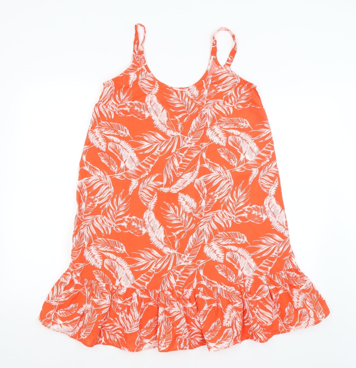 F&F Womens Orange Floral  Mermaid  Size 8