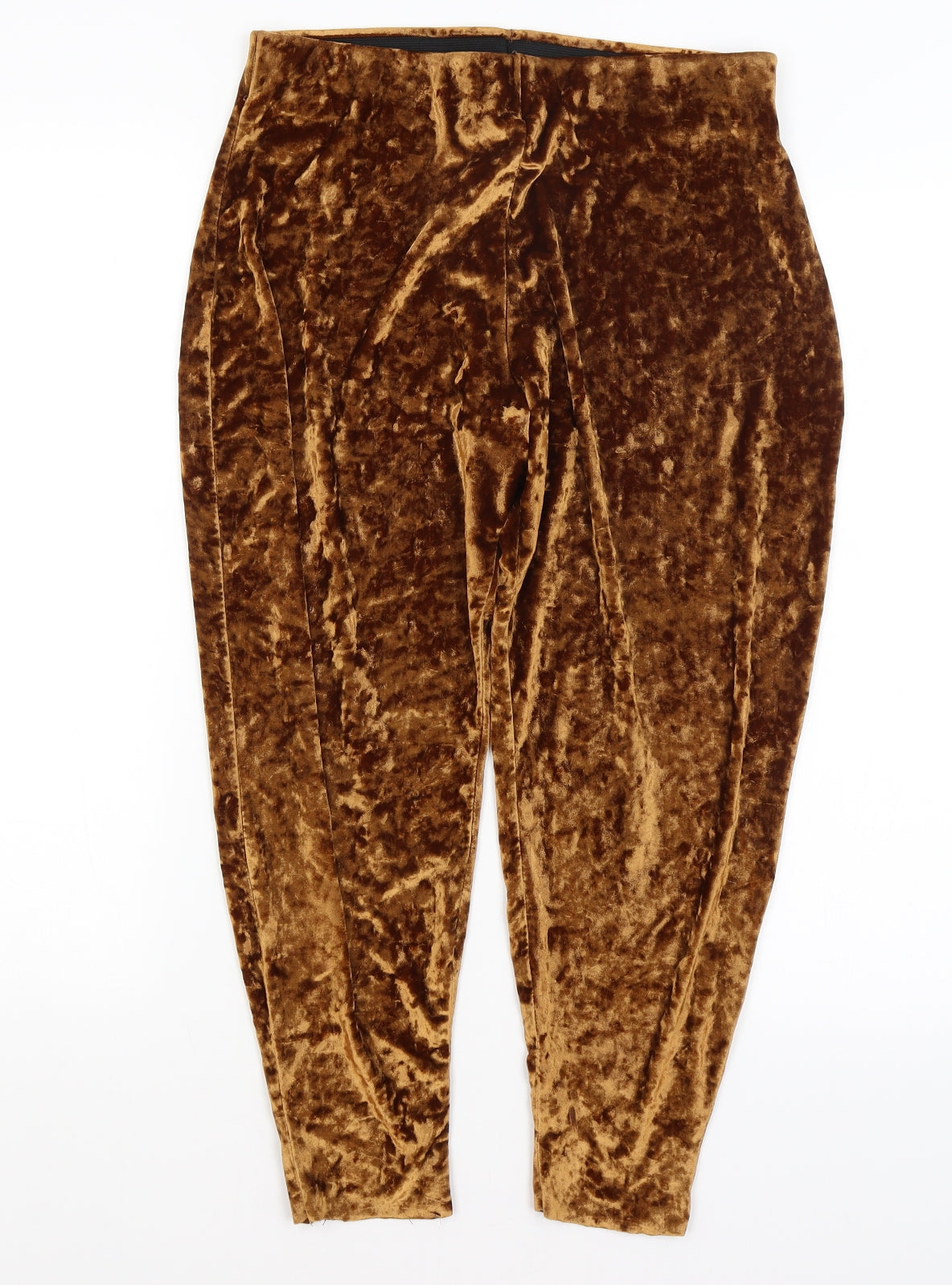 Dalmys Womens Gold   Cropped Trousers Size L L22 in