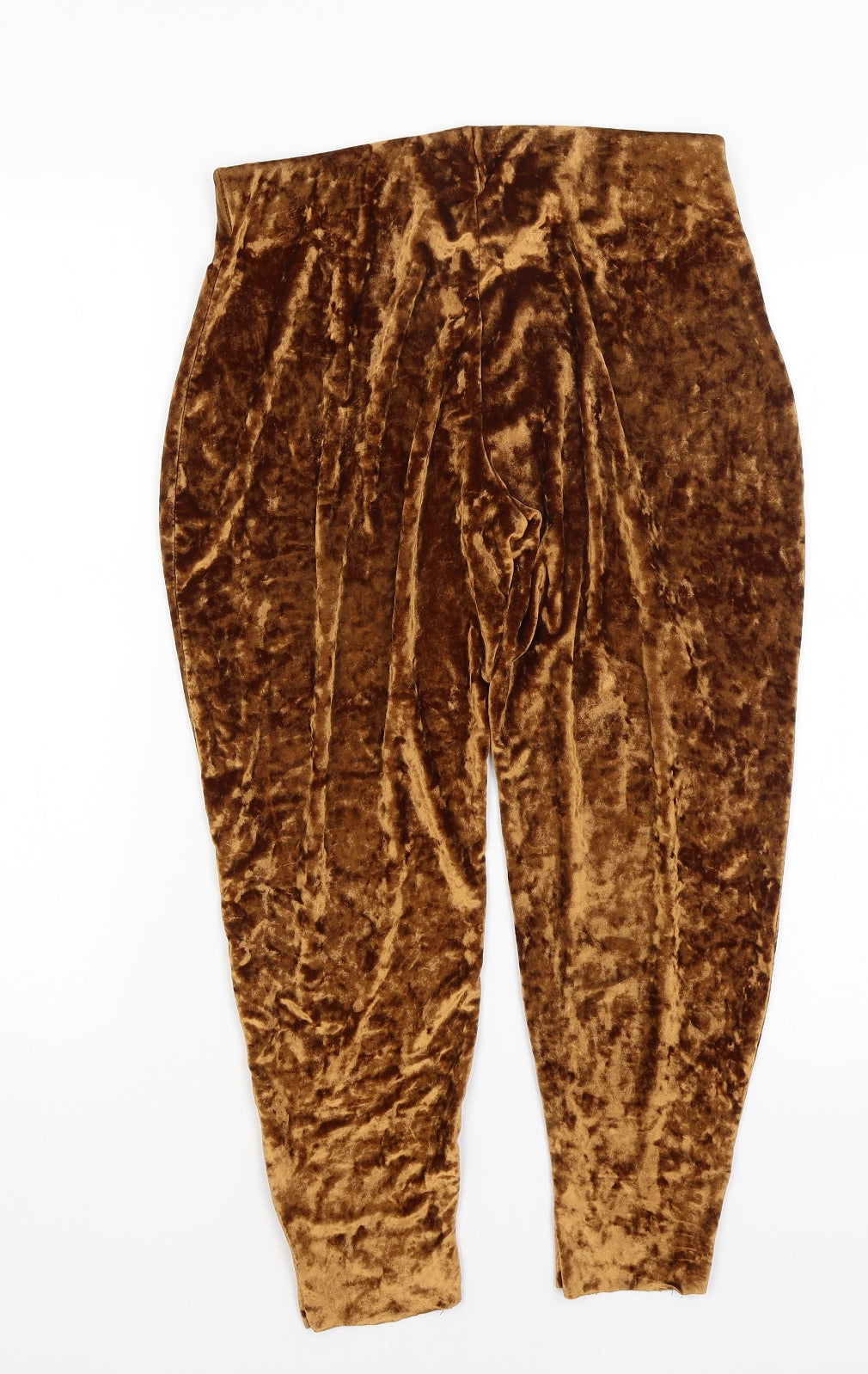 Dalmys Womens Gold   Cropped Trousers Size L L22 in