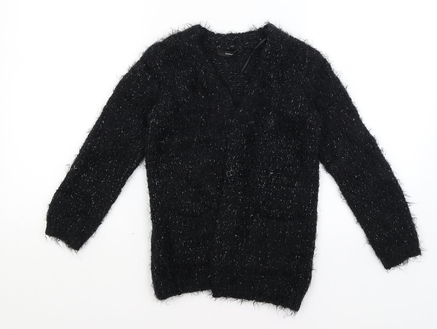 George Girls Black   Cardigan Jumper Size 8-9 Years