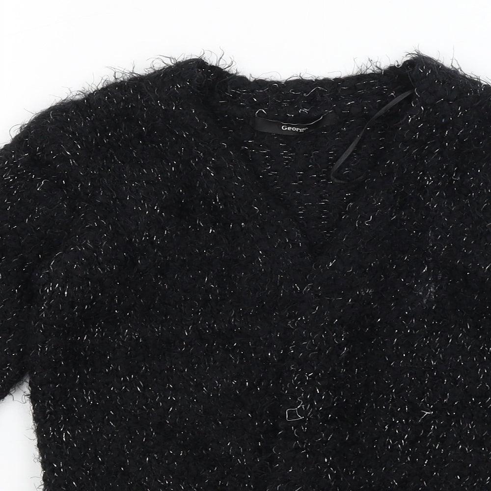 George Girls Black   Cardigan Jumper Size 8-9 Years