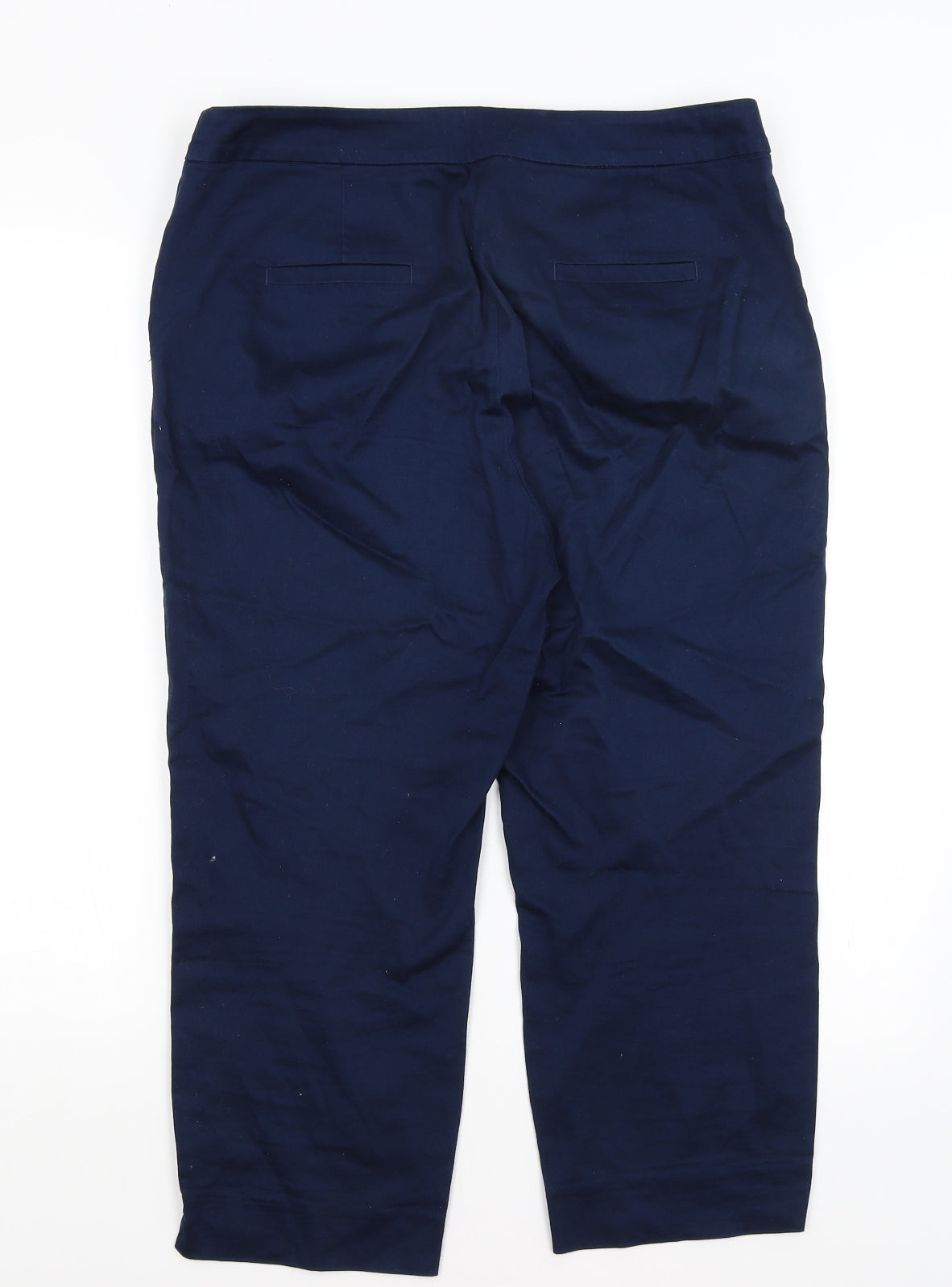 TU Womens Blue   Cropped Trousers Size 14 L22 in