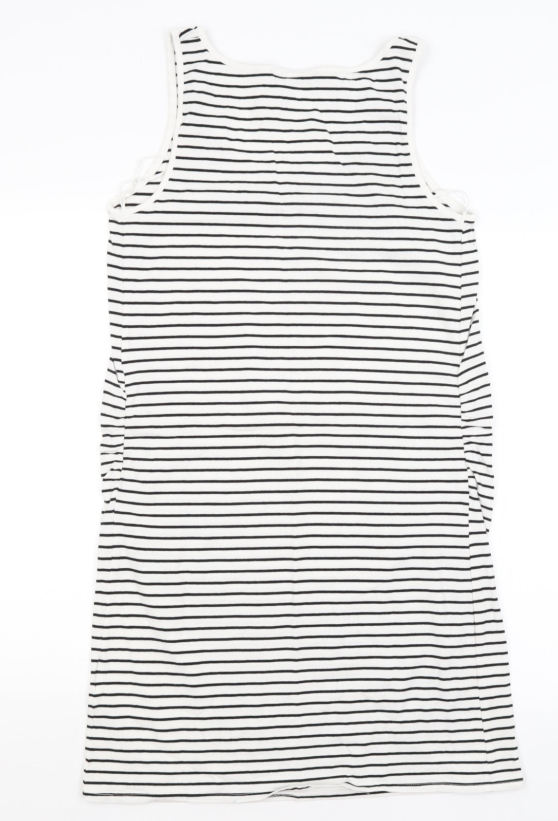 Kiabi Womens White Striped  Tank Dress  Size 14