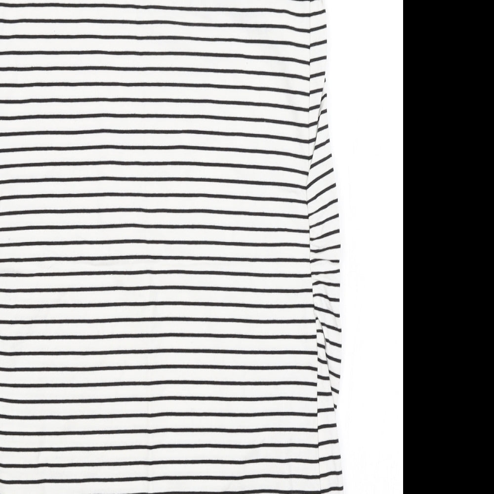 Kiabi Womens White Striped  Tank Dress  Size 14