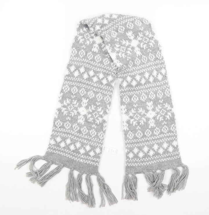 Matalan Girls Grey Geometric Scarf Scarves & Wraps One Size
