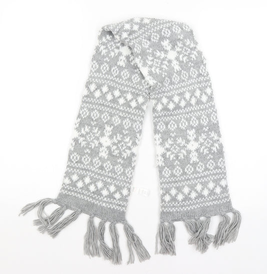Matalan Girls Grey Geometric  Scarf Scarves & Wraps One Size