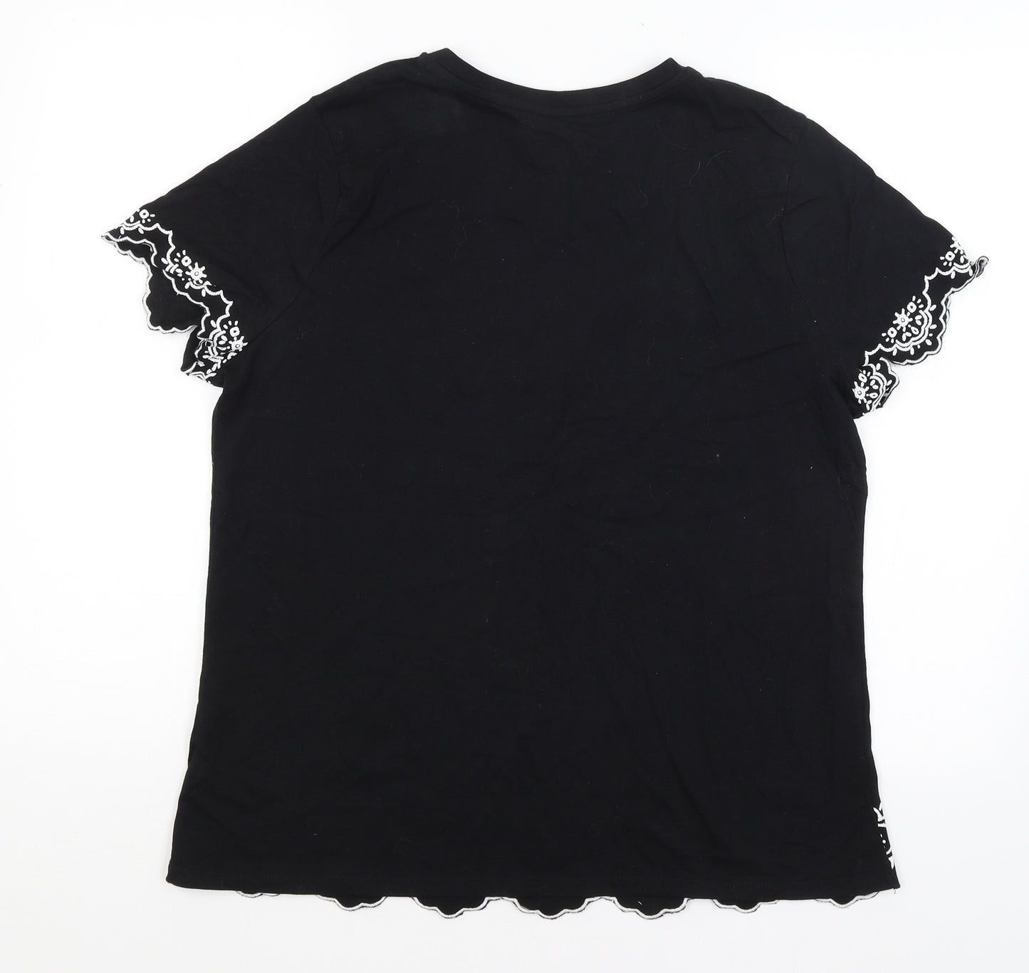 George Womens Black   Basic T-Shirt Size 16