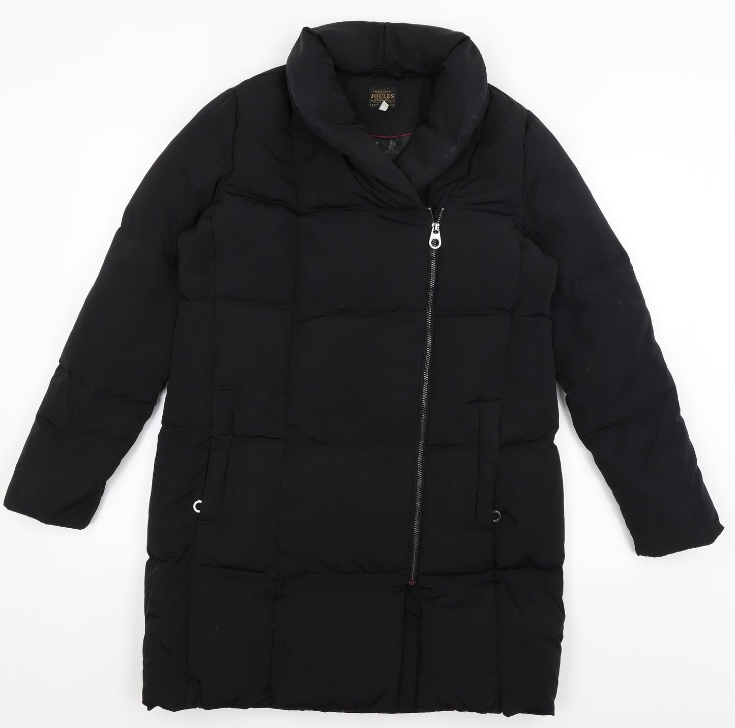 Joules Womens Black   Puffer Jacket Coat Size 12