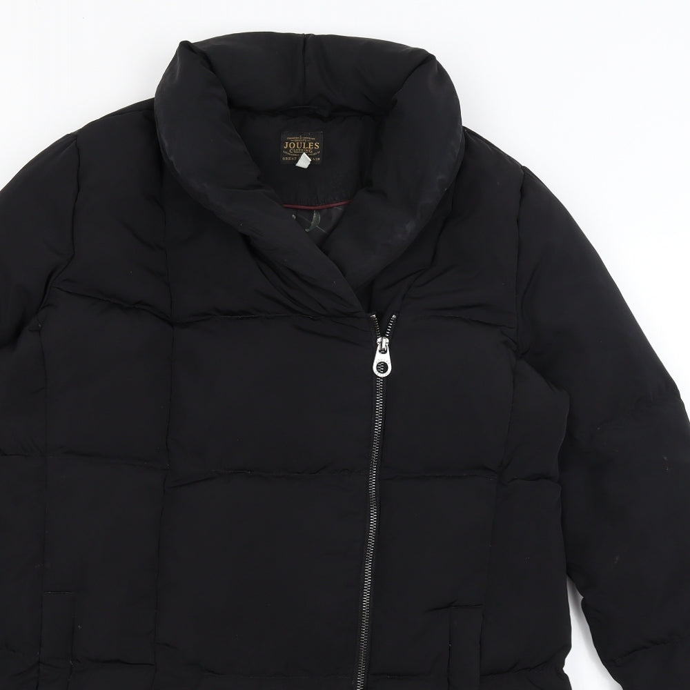 Joules Womens Black   Puffer Jacket Coat Size 12