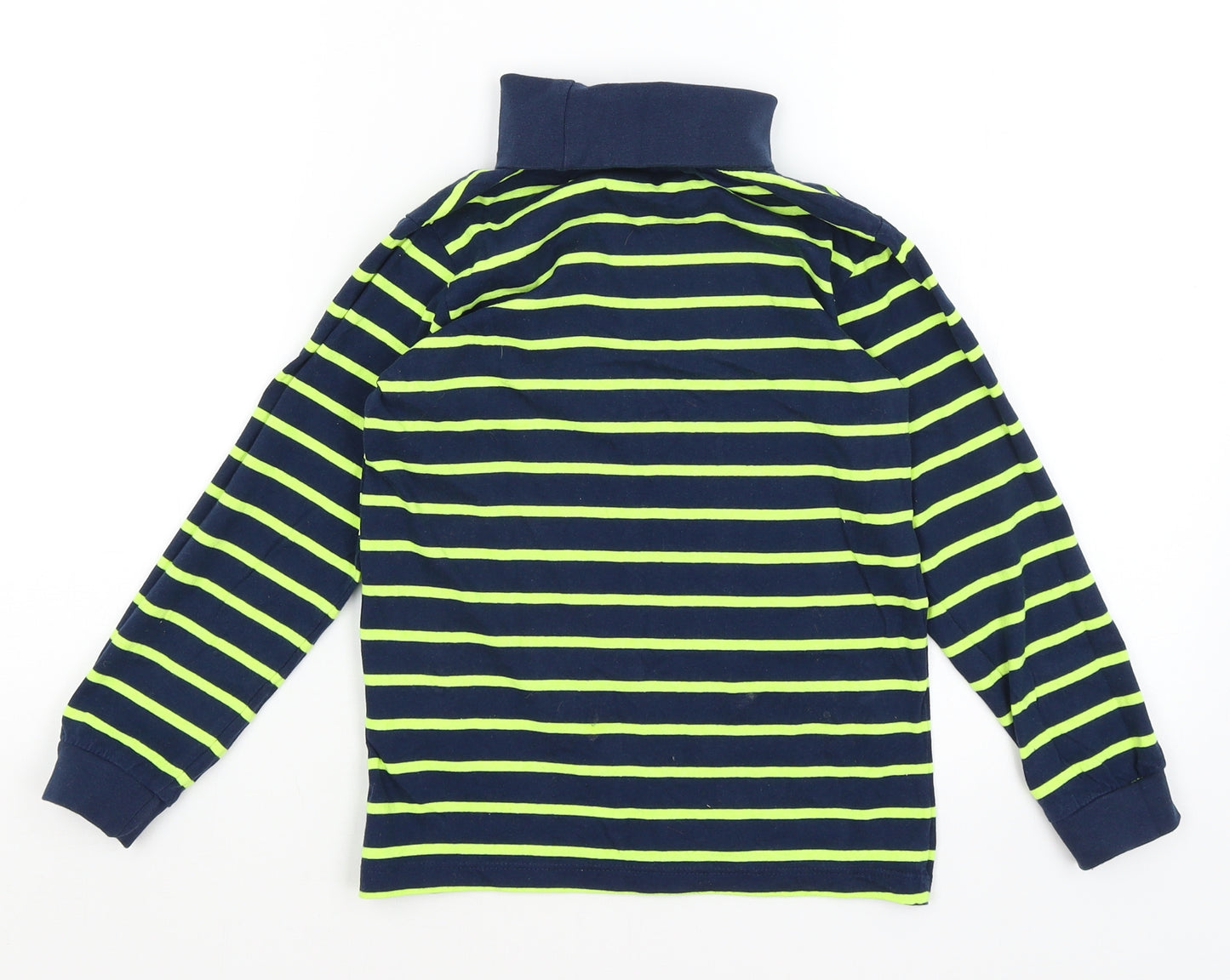 Cool Club Boys Blue Striped  Basic T-Shirt Size 8 Years