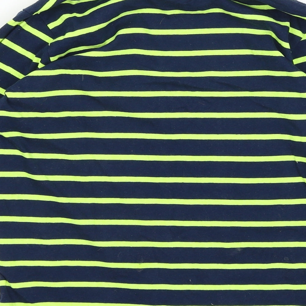 Cool Club Boys Blue Striped  Basic T-Shirt Size 8 Years