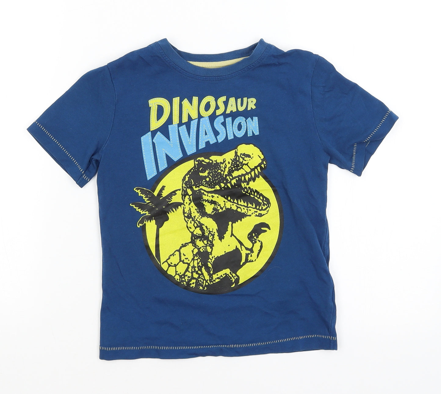 Cherokee Boys Blue   Basic T-Shirt Size 5-6 Years  - Dinosaur Invasion