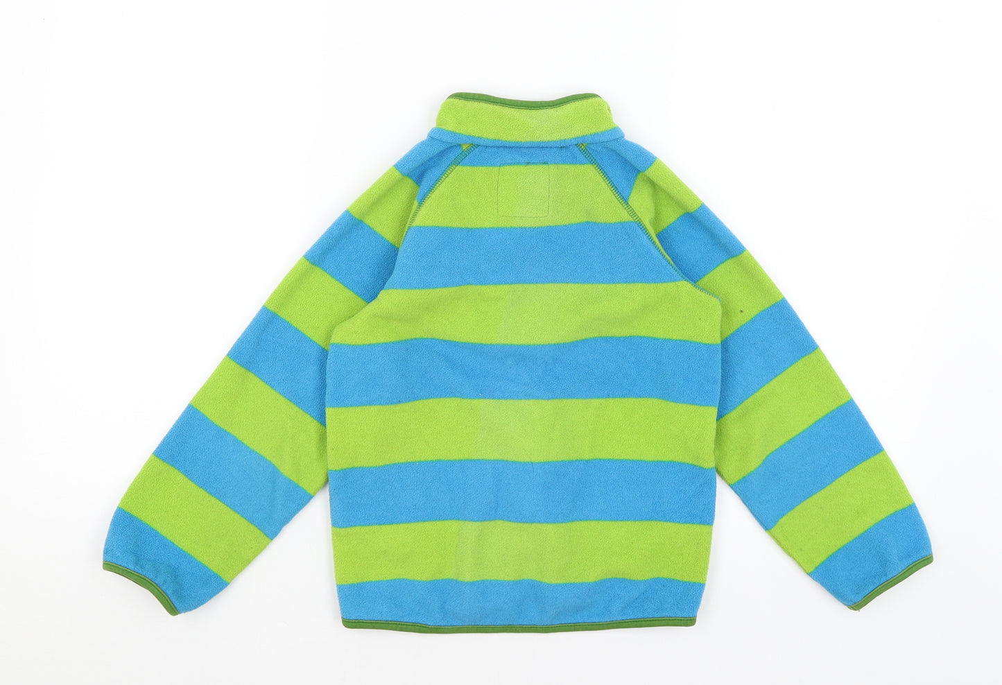 Lindex Boys Green Striped  Full Zip Jumper Size 5-6 Years