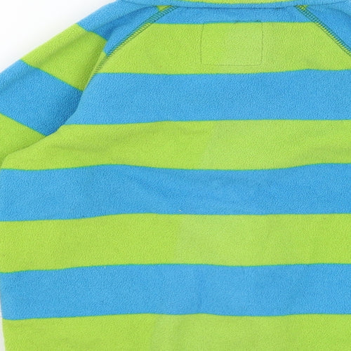 Lindex Boys Green Striped  Full Zip Jumper Size 5-6 Years