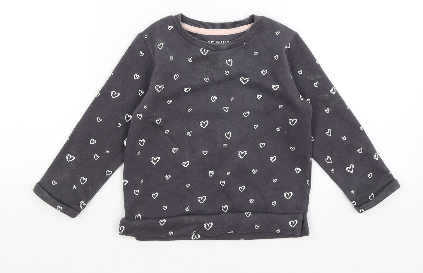 F&F Girls Grey   Pullover Jumper Size 2-3 Years