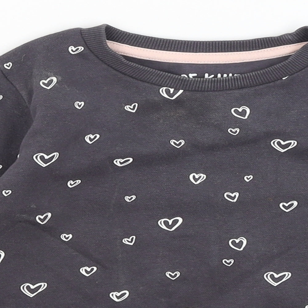 F&F Girls Grey   Pullover Jumper Size 2-3 Years