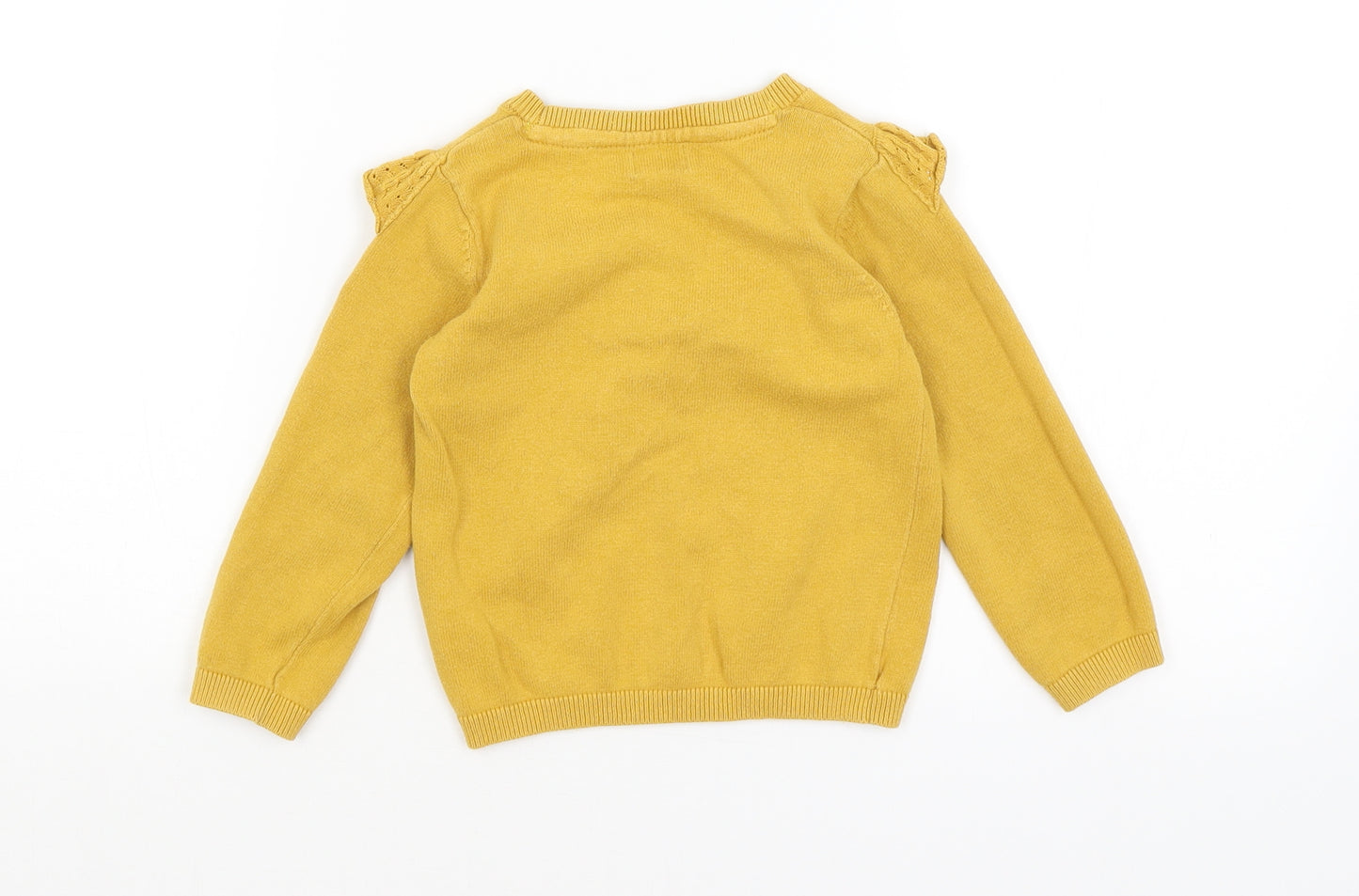 F&F Girls Yellow   Pullover Jumper Size 2-3 Years