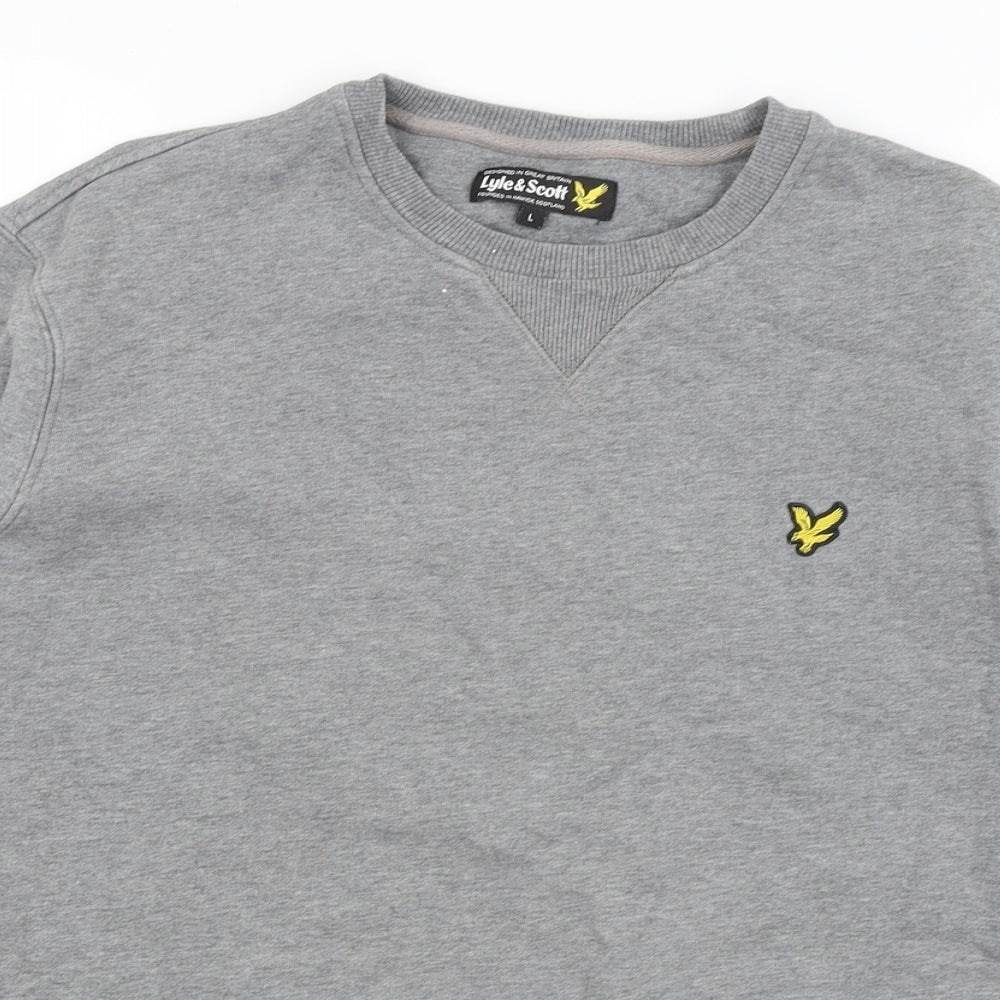 Lyle & Scott Mens Grey   Pullover Jumper Size L