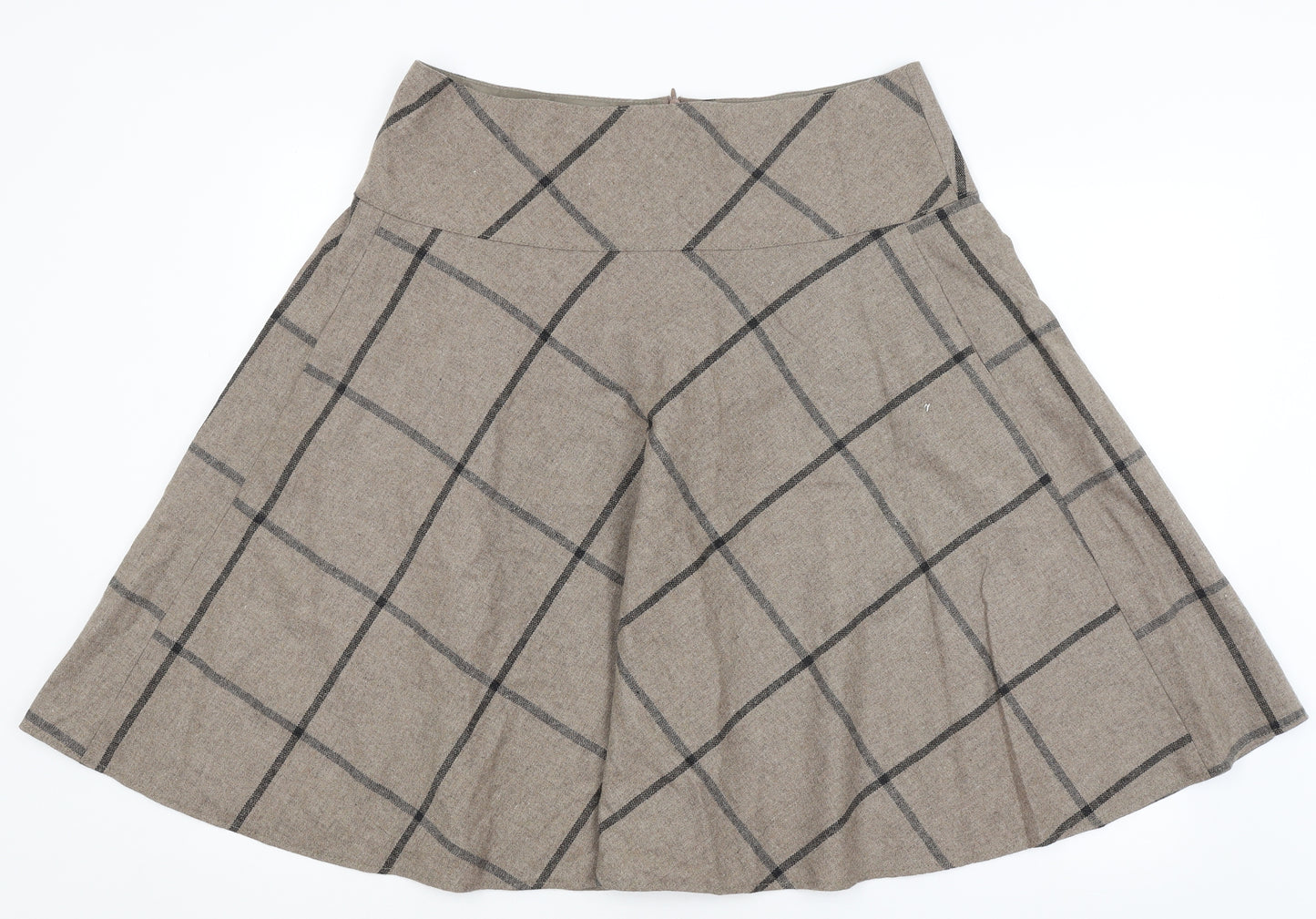 Gerry Webber Womens Brown Check  Flare Skirt Size 16