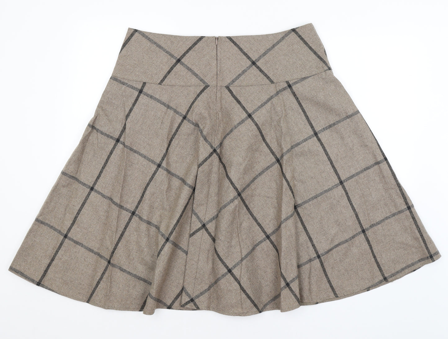 Gerry Webber Womens Brown Check  Flare Skirt Size 16