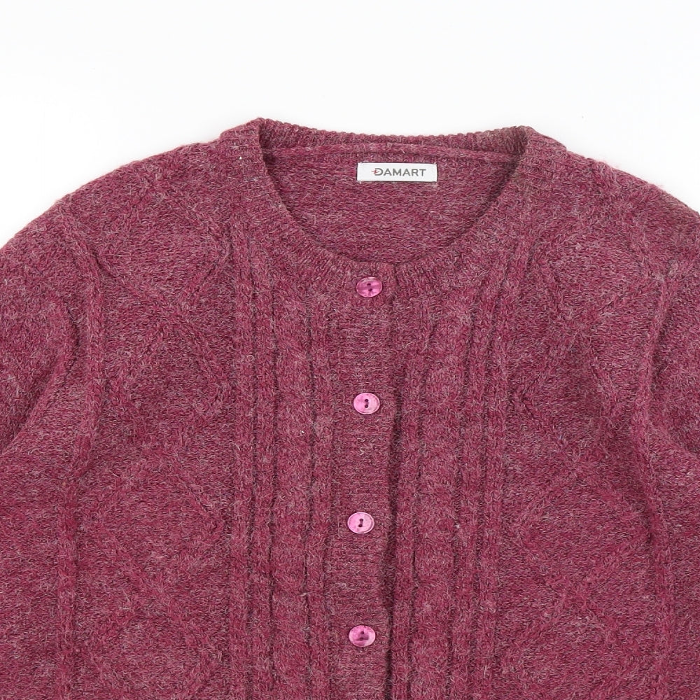 Damart Womens Purple   Cardigan Jumper Size 14