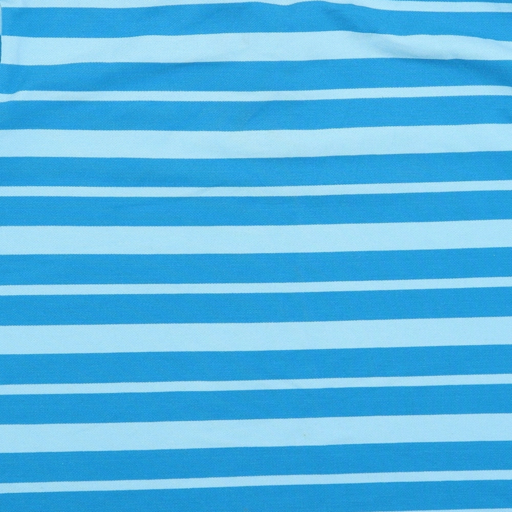 Slazenger Mens Blue Striped   Polo Size L