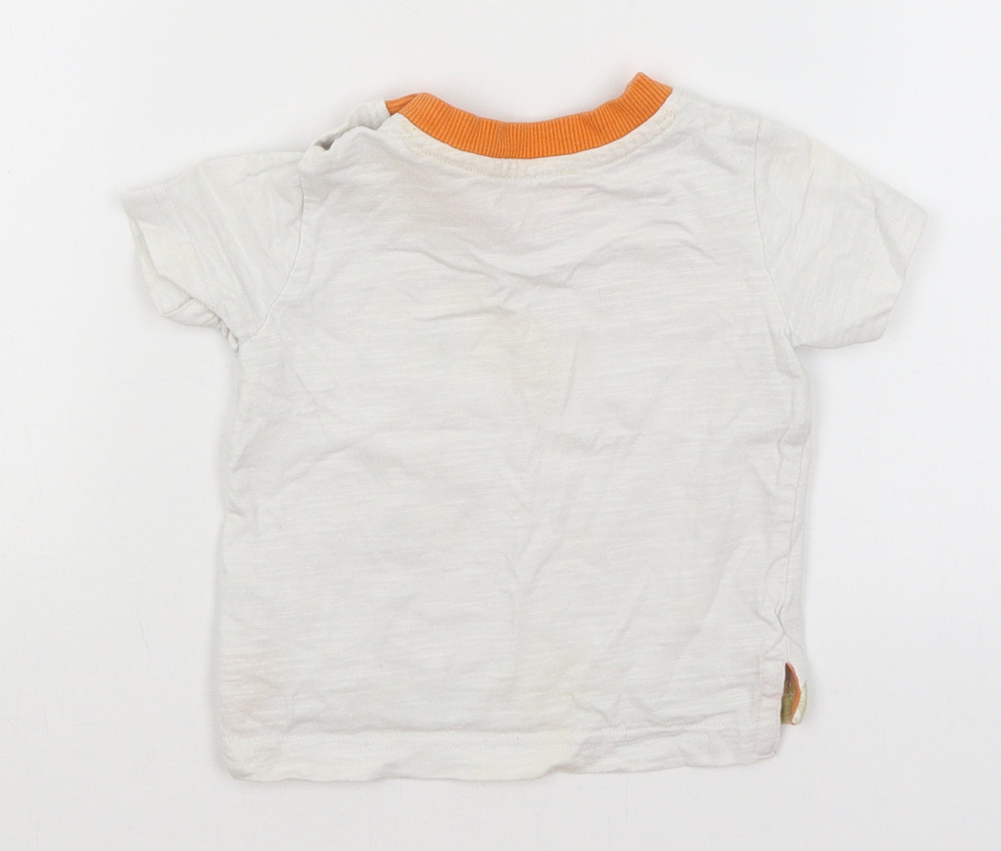 George Baby White   Basic T-Shirt Size 3-6 Months  - Big Cats