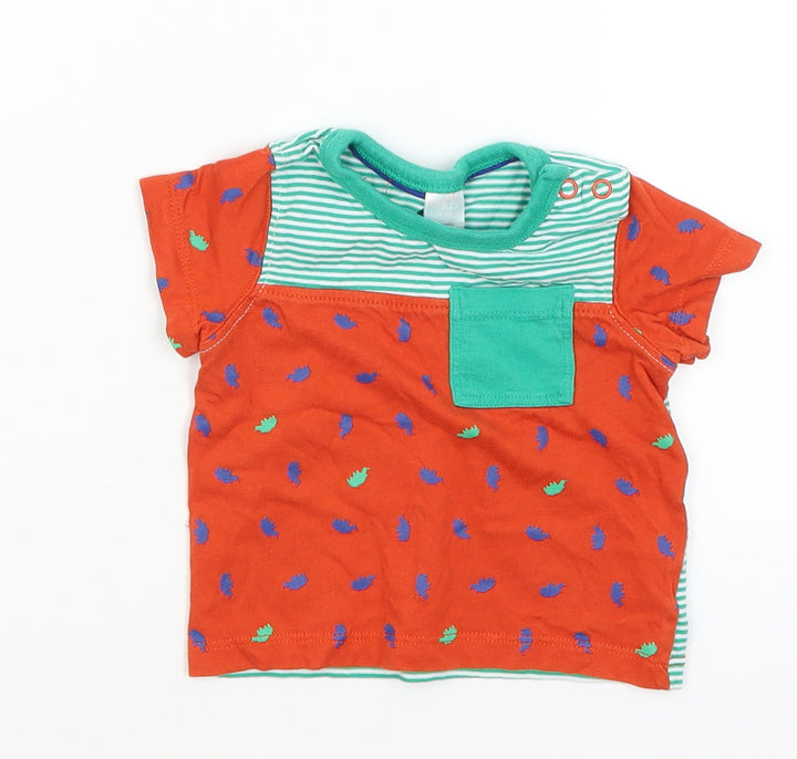 Mini Club Baby Red Striped Basic T-Shirt Size 3-6 Months - Rhinos