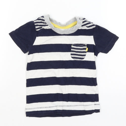 George Baby Blue Striped  Basic T-Shirt Size 6-9 Months