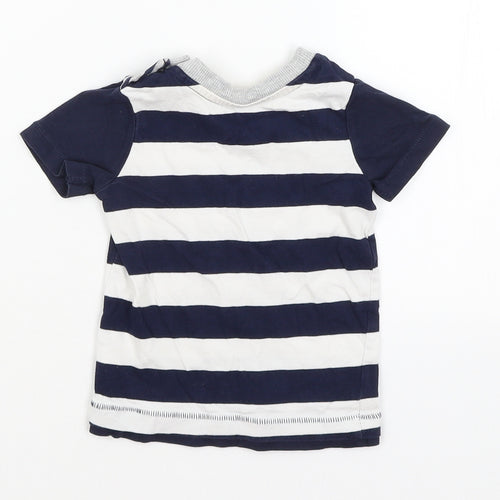 George Baby Blue Striped  Basic T-Shirt Size 6-9 Months