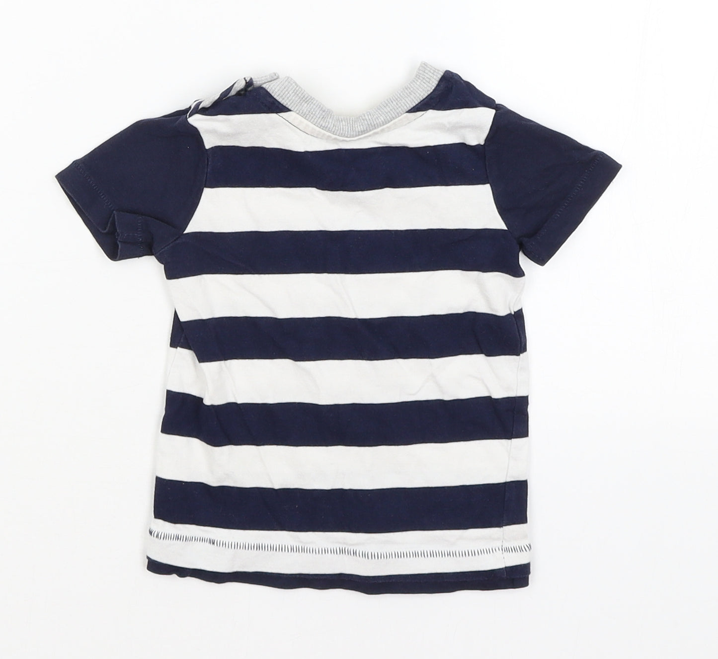 George Baby Blue Striped  Basic T-Shirt Size 6-9 Months