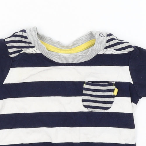 George Baby Blue Striped  Basic T-Shirt Size 6-9 Months