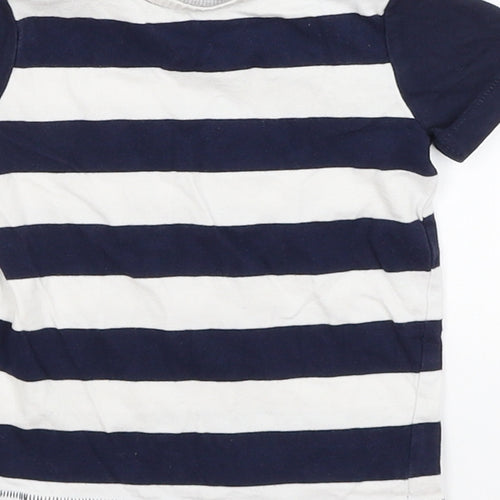 George Baby Blue Striped  Basic T-Shirt Size 6-9 Months