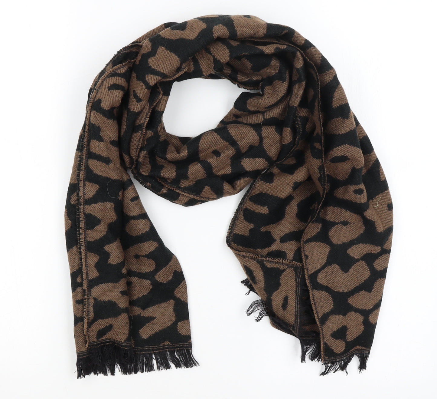 TU Womens Black Animal Print   Scarf