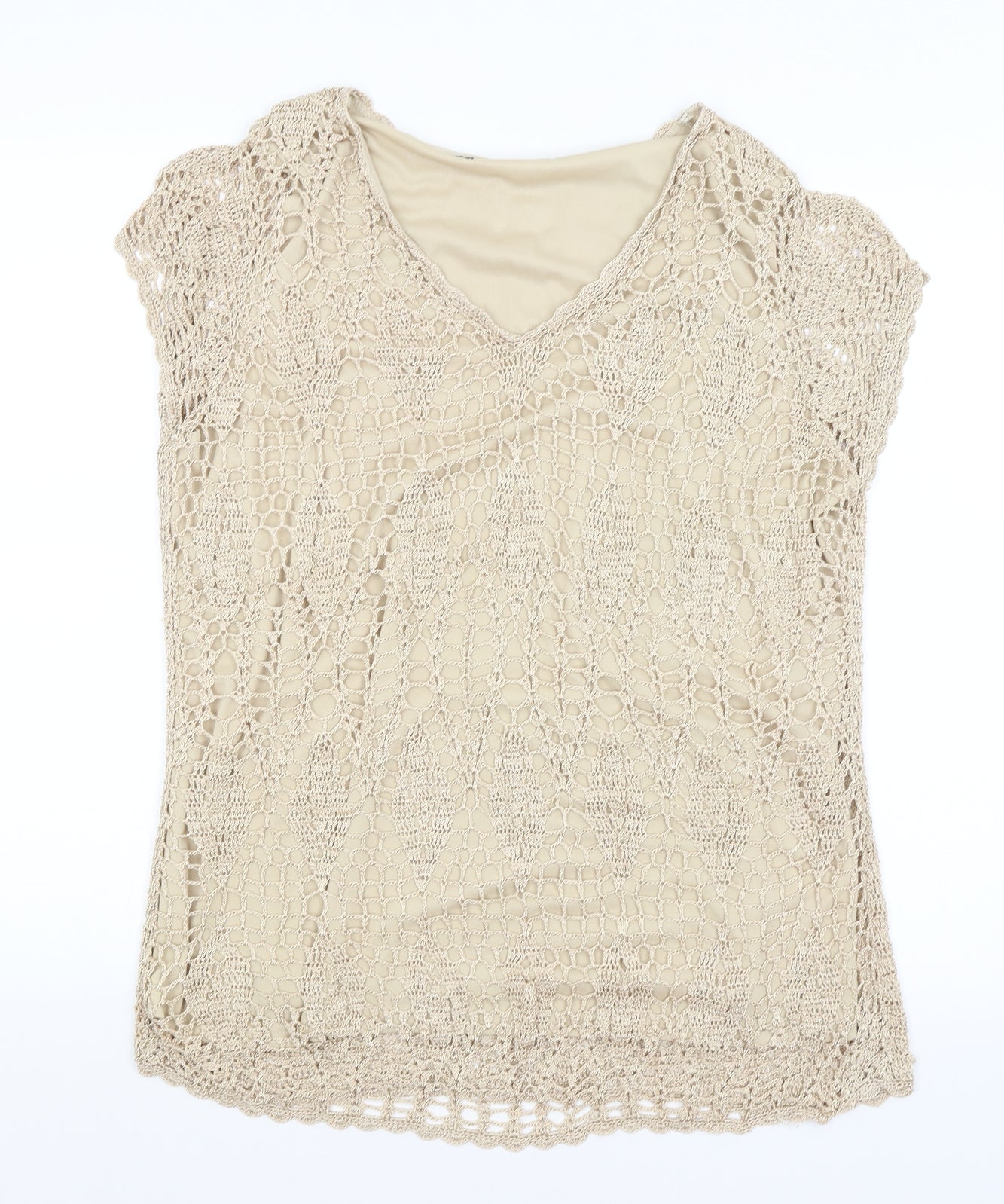 Evans Womens Gold   Basic T-Shirt Size 18