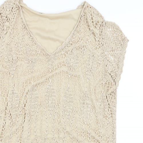 Evans Womens Gold   Basic T-Shirt Size 18