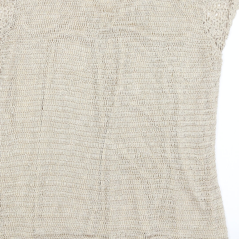 Evans Womens Gold   Basic T-Shirt Size 18
