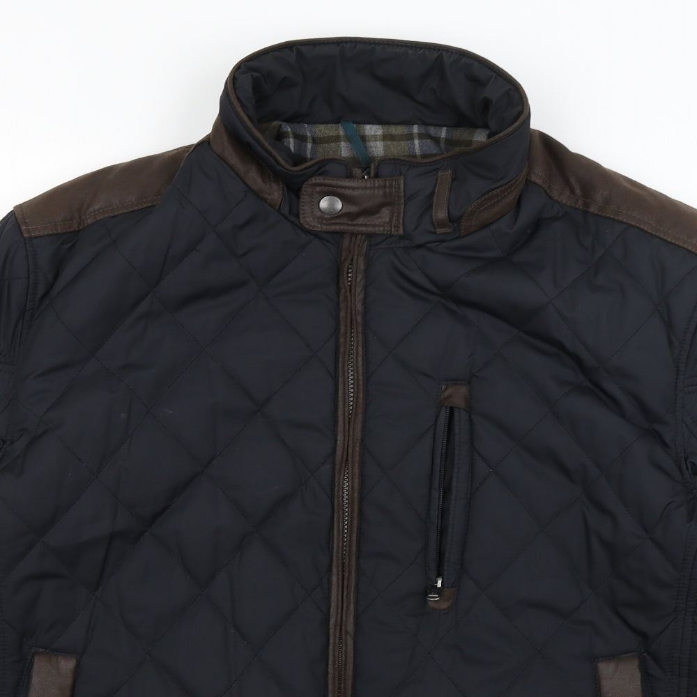 SA Jackets Mens Black   Quilted Coat Size XL