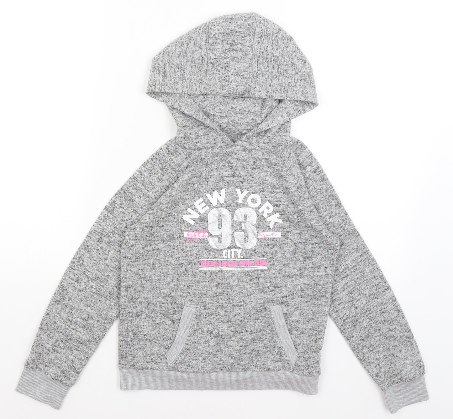 Miss E-vie Girls Grey   Pullover Hoodie Size 9-10 Years